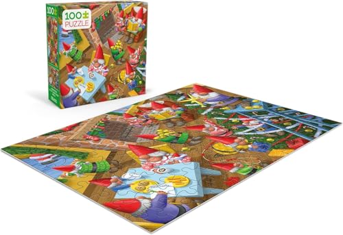 Ceaco - Puzzle de 100 piezas Holiday Christmas Time Gnomes para niños 5-6+ años miniatura 4