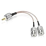 XMSJSIY UHF Male to Dual UHF Female Splitter Cable PL-259 to SO239 Coaxial RG316 Coax Cable for HAM Radio,Antenna Analyzer,SWR Meter,Walkie-15CM/5.9INCH