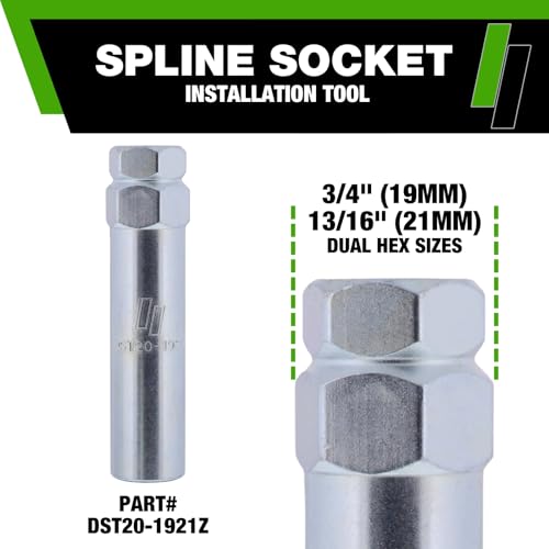 DPAccessories Chrome M12x1.50 Lug Nuts for Aftermarket Wheels - Closed End Spline Tuner - 34mm (1.35") Tall - Set of 20 - LCS3A6HC2CH04020 by DPAccessories - Image 6