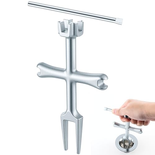 Enhon 4 Sided Drain Strainer Wrench Tool
