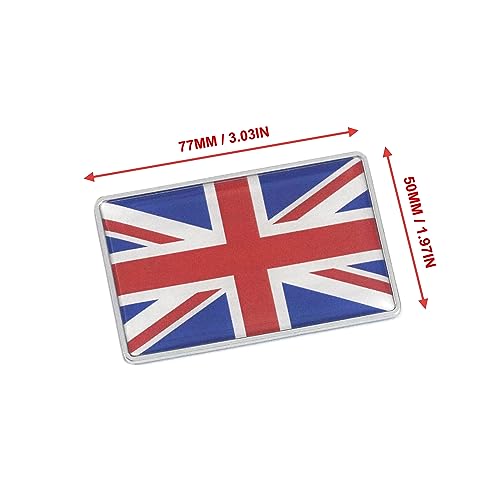 Image of PTDecals 1 PCS The Union Jack Car Sticker England Flag 3D Emblem UK GB Flag Badge Graphic Decals for Racing Car Motorcycle Bike Home 7.7x5CM