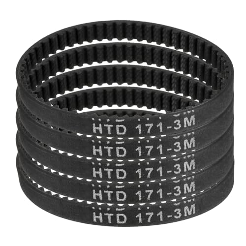 Correas dentadas de goma HTD-3M de 57 dientes bucle cerrado de 171mm x 6mm para maquinaria precision