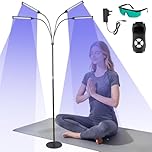 Tanning Lamp for Home with 420pcs LEDs, 5 Modes 360° Rotatable Portable Stand Solarium for Home Skin Tanning Light for Face and Body 60W Full Blue Self Skin Tanning Light