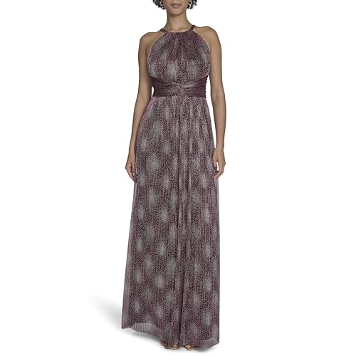 Jessica Howard elegant beaded halter evening gown showcasing sophisticated formal design