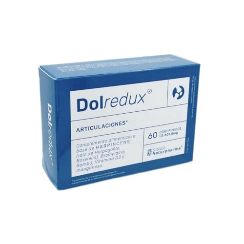 DOLREDUX Complemento alimenticio para el bienestar de las articulaciones, con vitamina D3,manganeso,Harpagofito y Boswelia