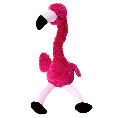 Preisvergleich Produktbild trendaffe Laber-Flamingo Stofftier mit Sprachwiedergabe - Laber Flamingo Kuscheltier Plüschtier