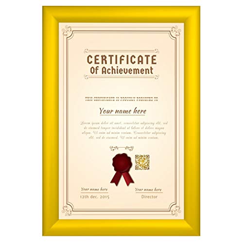 SnapeZo Yellow Aluminum Snap Poster Frame #TOP17