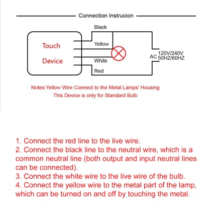 Bqlzr Ac 120V/240V 50Hz/60Hz Touch Lamp Desk Light 3 Way Sensor Switch Dimmer Repair #TOP5