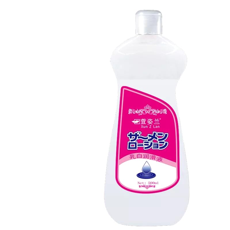 Cum lube, Supper Slippery Sex Lube Water-Based Personal White Jizz Lubricant, Creamy Stringy White Lube Unscented, Women & Men & Couples (500ml)
