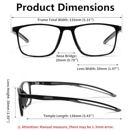 Image of FEISEDY Blue Light Glasses for Women Men TR90 Sports Ultra-Light Glasses Anti Glare UV Protection B0109