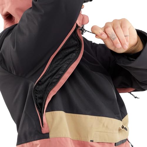 Volcom Jaqueta feminina de esqui Ashfield Anarok padrão para snowboard, rosa terra S4