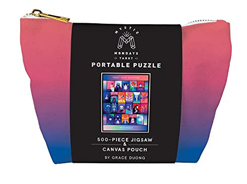 Chronicle Books Mystic Mondays Tarot Portable Puzzle: 500-Piece Jigsaw & Canvas Pouch