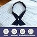 Nextpal 2 Pack French Girls Uniform Tie, Criss-Cross School Uniform Neck Tie for Girls, Adjustable Pre-Tied Bow for Students and Women, Cute Inspired Fashion Clothing Accessories