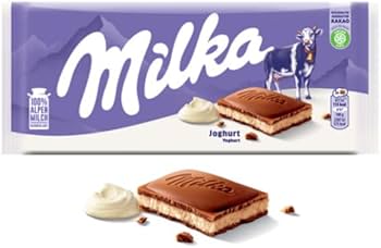 Amazon | Milka ミルカ チョコレート ヨーグルト 100g 4個セット
