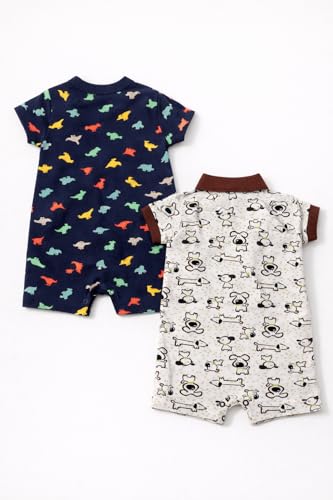 Image of TuddyBuddy 100% Cotton Romper /Jumpsuit /Bodysuit Set for Baby (Pack of 2 Playsuits)