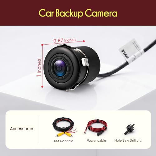 Image of Pyle Backup Camera for Car, Truck, SUV & RV | 170 Wide Angle | AHD 720P & CVBS Switchable | IP68 Waterproof | Night Vision | Parking Guidelines | 12V-24V | 18.5mm Flush Mount | Pack-2