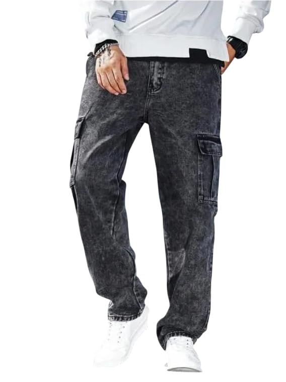 Image of Men's High Rise Denim Jeans Durable Denim Fabric