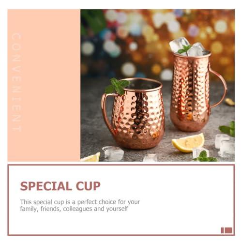 Taza para moscow mule de acero inoxidable antideslizante con base plana 5