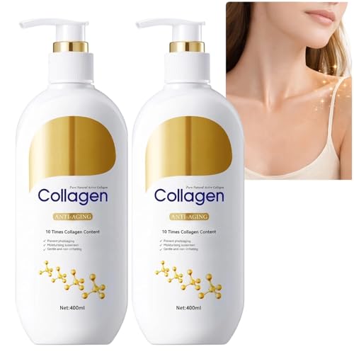Loción corporal de colágeno y ácido hialurónico, aceite corporal elevador de colágeno después de la ducha, aceites de masaje anticelulíticos para reafirmar la piel, crema hidratante y crema para