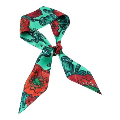 Fine Silk Scarf, Hair Ribbon, Handbag Accessory, Romantic Neckerchief