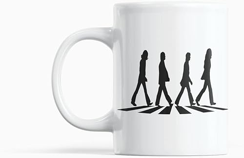 Vincit Veritas Beatles Taza de café Abbey Road Taza de café Cruce de peatones mercancía Memorabilia álbum de vinilo Record Iconic Band Pepper CD