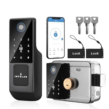Fechadura Digital Inteligente,Fechadura Eletronica Tuya APP WIFI Abertura via Biometria, Fato para Portão de ferro, para Uso Externo/Porta de Alumínio, IP65