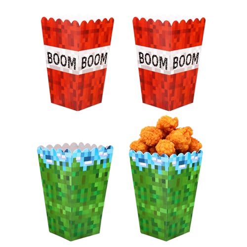 Ya en mundofriki.es: 24uds Cajas de Palomitas de Maíz Píxeles, 12x7x5cm Temática Videojuegos Cajas Aperitivos Fiestas Temática Minero Recipientes para Dulces y Aperitivos para el Hogar y el Cine