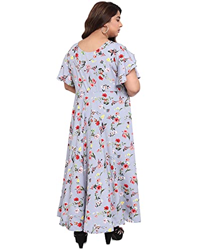 Image of OOMPH! Women's Western & Fusion wear Crepe A-Line Maxi Dress - mdfoil