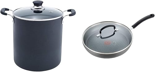 T-fal B36262 Specialty Total antiadherente apto para lavavajillas, apto para horno, utensilios de cocina, 12 cuartos de galón, negro y apto para