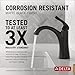 Delta Faucet Arvo Matte Black Bathroom Faucet, Single Hole Bathroom Faucet Black, Single Handle Bathroom Faucet, Bathroom Sink Faucet, Drain Assembly Included, Matte Black 15840LF-BL