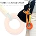 DAOSUN Paracord Bag Charms with Grip Strength Trainer, Hand-Woven Rope Purse Charms for Handbags,Totes, Backpacks Cute Bag Accessories for Women Teens, Fitness & Fashion Lovers (Orange Gripper)