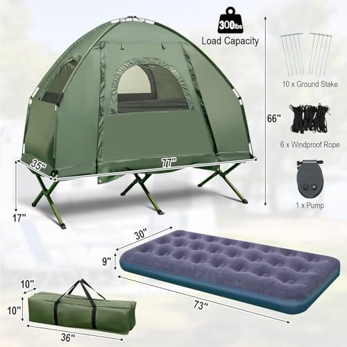 Cama carpa plegable 5 en 1 Goplus para camping 1-2 personas miniatura 7