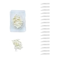 Vista 12 de 100 cuñas dentales de madera Cuñas de madera desechables - Verde (mediano)