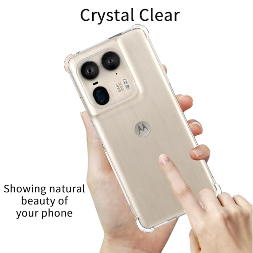 Image of Back Cover Shockproof Silicone Protective Back Case for Motorola Edge 50 Ultra -Transparent
