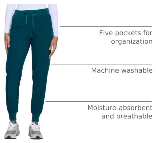 Image of COZYFIT Womens Scrub Pants - Soft Stretch Yoga Style with 5 Pockets, Slim Fit Jogger Scrubs Pants for Women