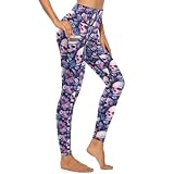TZTTZT Leggings de mujer con estampado de calaveras, color rosa, multicolor, XXL
