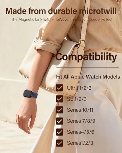 Patented Magnetic Sport Band Compatible with Apple Watch Bands for Men Women 40mm 38mm 41mm 44mm 46mm 45mm 42mm 49mm, Nylon Sport Loop Strap for iWatch Ultra 3 2 1 SE Series 11 10 9 8 7 6 5 4 3 2 1 — view 6