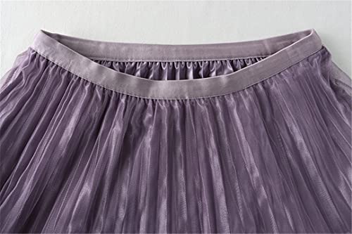 Jupe tutu plissée taille haute violette taille unique extensible et confortable - 4