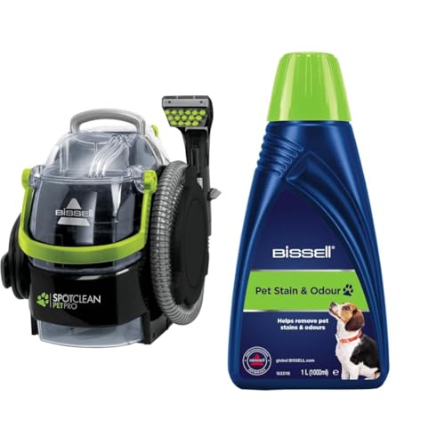 Bundle of BISSELL SpotClean Pet Pro Aspiradora de Agua Tapicería + Bissell Fórmula Pet Stain & Odor (15585 & 1085N)