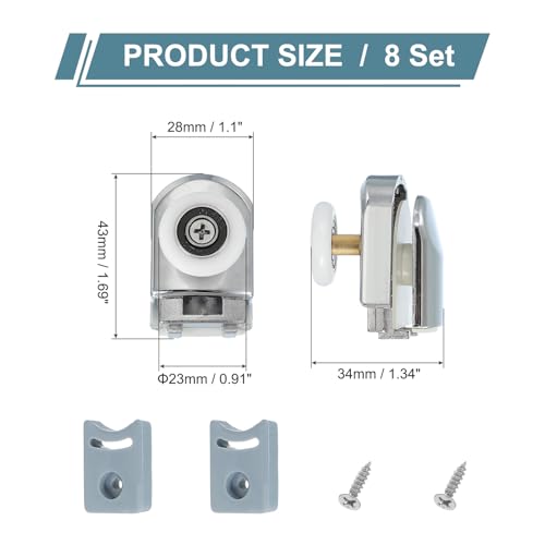 Roulettes de porte de douche 23 mm pour rénover facilement la salle de bain familiale