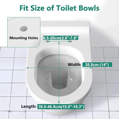 Abattant WC en D blanc durable en plastique PP robuste à charnières réglables