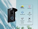 Housse de protection anti-soleil anti-glace, Couverture anti-bruit en acier Housse anti-tempête, Compatible pour Blink/Ring Pro2/ Sonnette vidéo Google Nest/Arlo/Wyze/Reolink