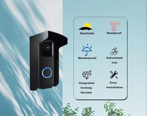 Capa de chuva de campainha, capa de campainha de aço, à prova de intempéries, capa de campainha com