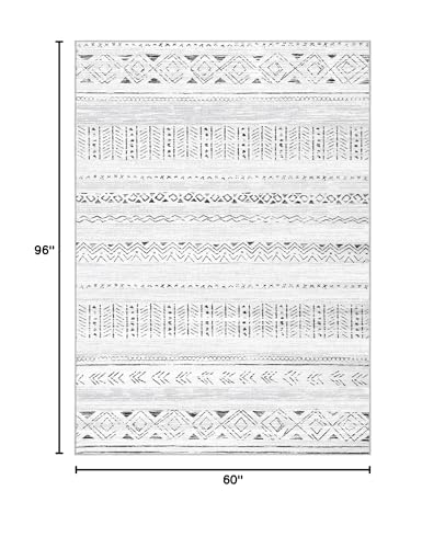 Image of cotiled Boho 5x8 Area Rugs for Living Room: Soft Moroccan Washable Rug