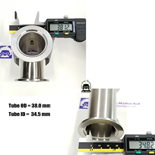 Image of bmotiontech superior Grade - Cross 4-Ways KF40 Flange Vacuum Adapter, All Ends with KF-40 (NW-40) Flange, Made of Stainless Steel 304, high Vacuum (KF40 cross)