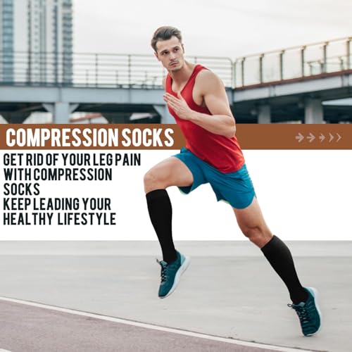 Image of Compression Socks for Women & Men (20-30mmHg) 1 /3 /7 Pairs - Best for Running, Travel,Cycling,Pregnant,Nurse