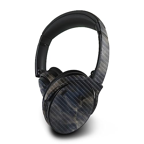 Image of MightySkins Carbon Fiber Skin Compatible with Bose QuietComfort 45 Headphones Stormy Marble | Protective, Durable Textured Carbon Fiber Finish | Easy to Apply | Made in The USA