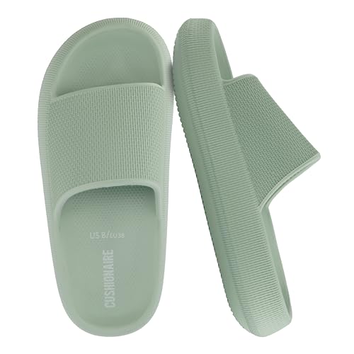 CUSHIONAIRE Feather EVA Slides for Women