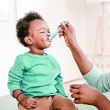 Miniatura 5 de Miniware Pre2Pro Cuchara de silicona para bebés y niños pequeños  Cuchara 2 en 1 que crece desde la comida del bebé hasta la autoalimentación, 100%