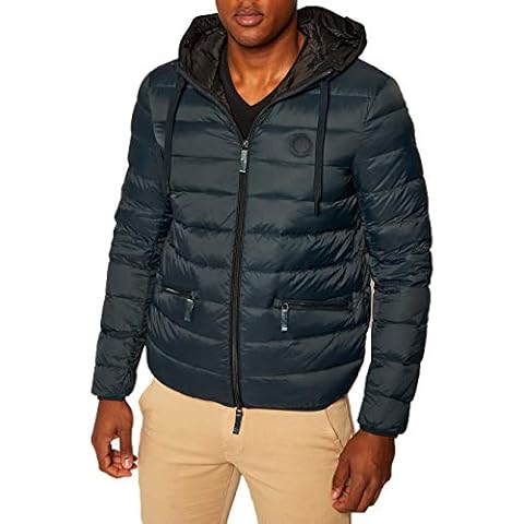 Armani Exchange Men's Light Navy Down Jacket Cover